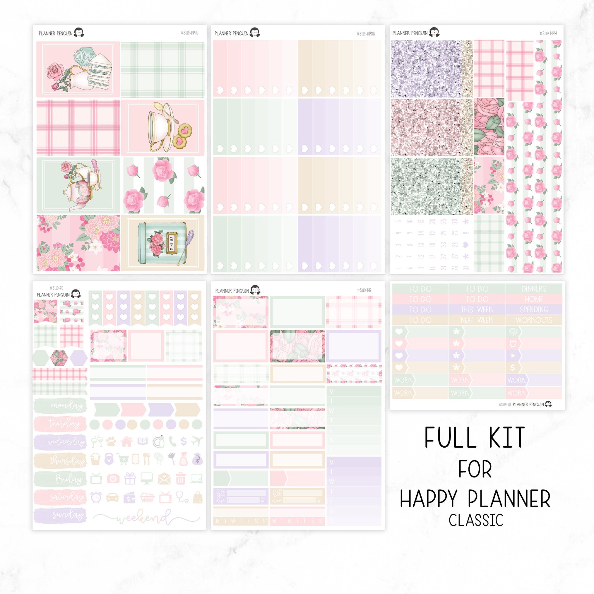 Tea Room Pastel Full Weekly Kit