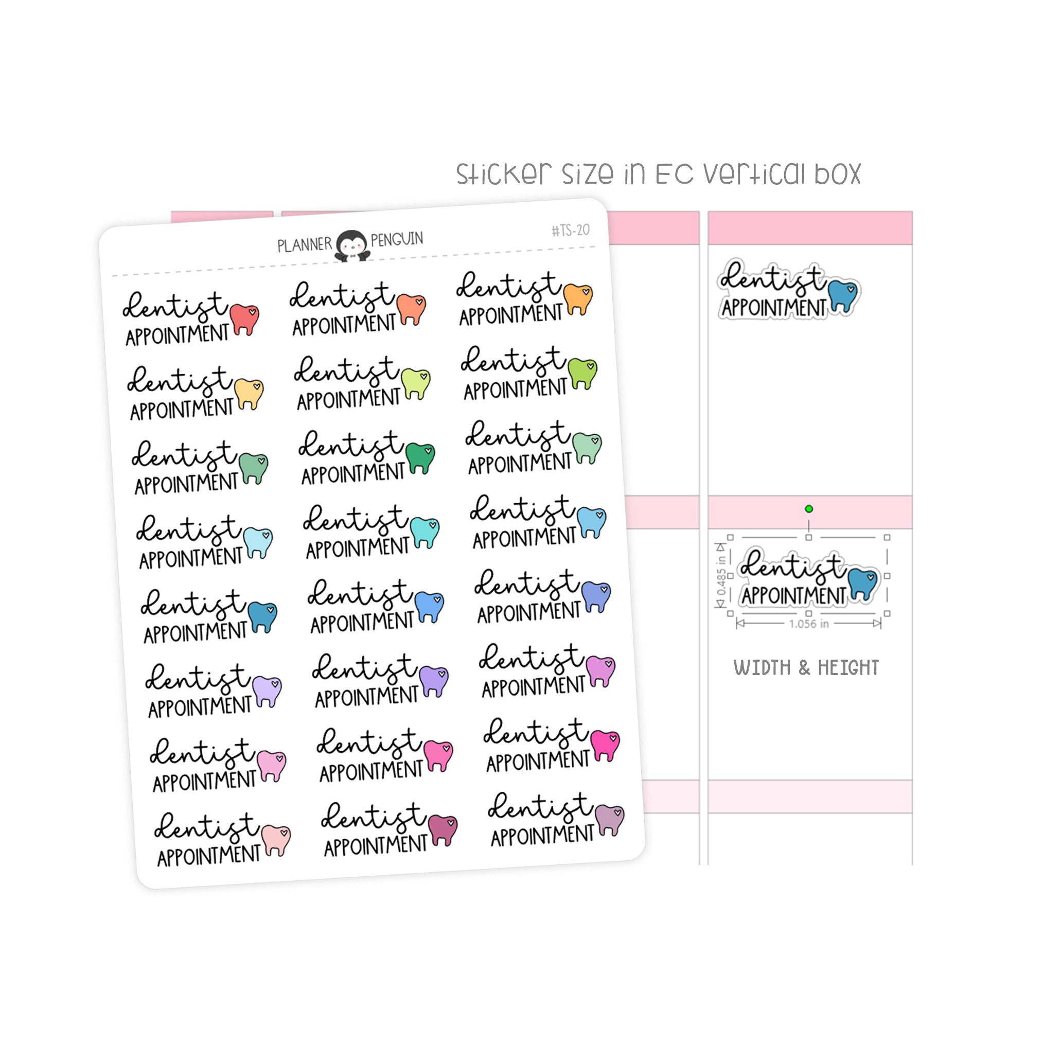 Dentist Appointment - Icon Script Stickers