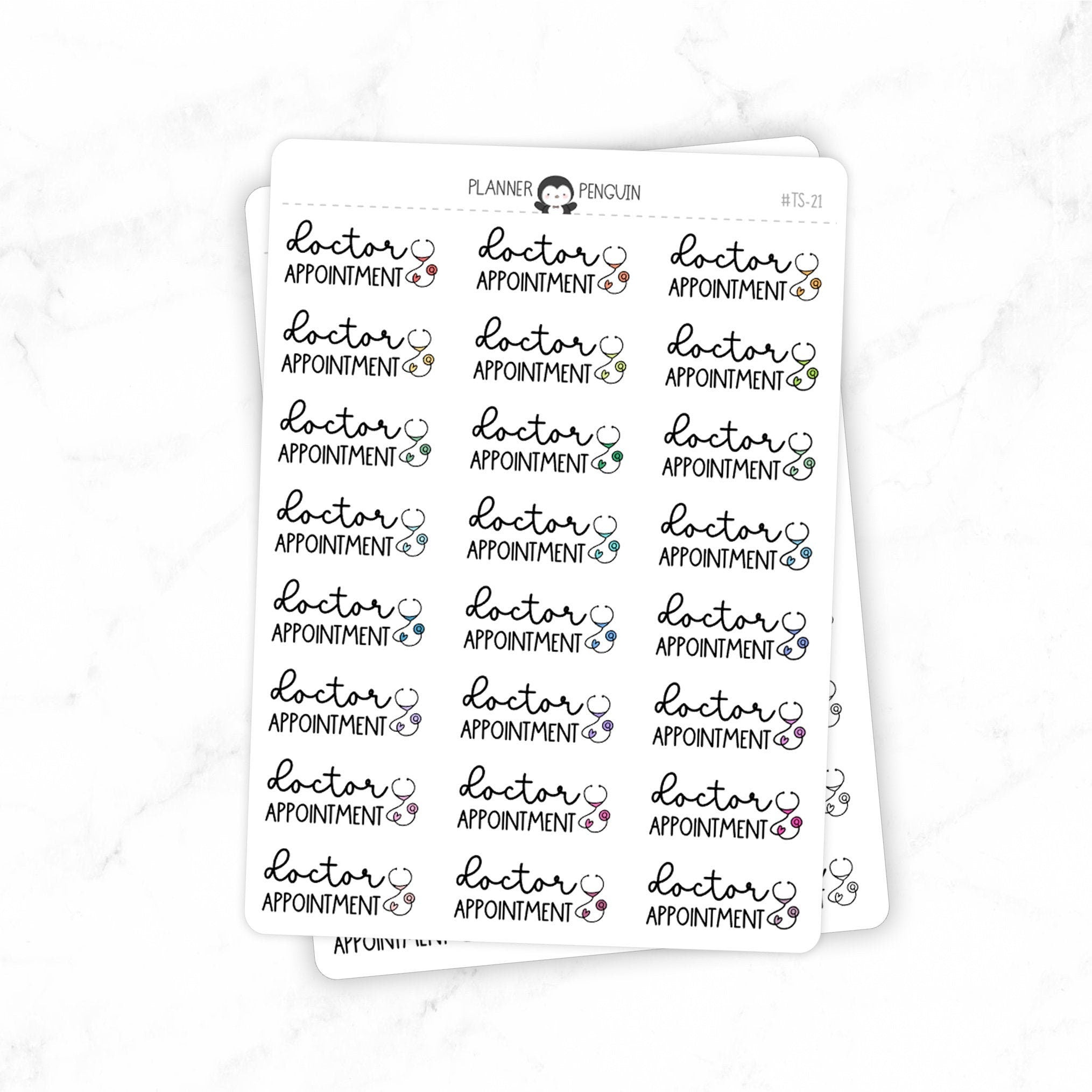 Doctor Appointment - Icon Script Stickers
