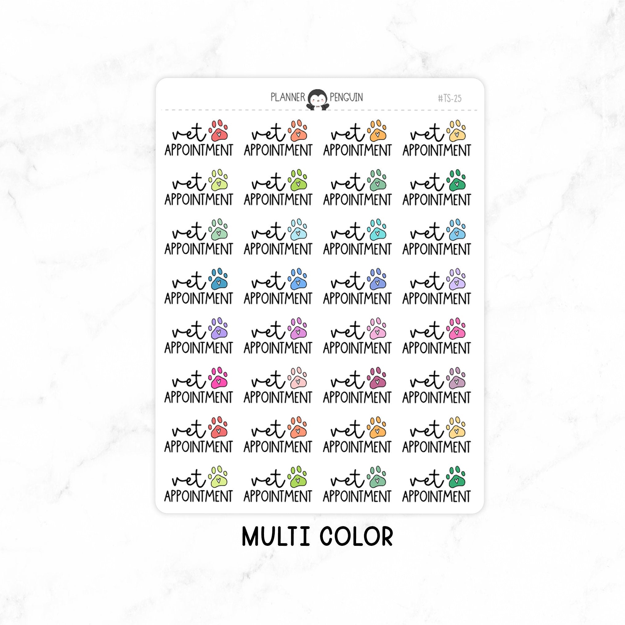 Vet Appointment - Icon Script Stickers