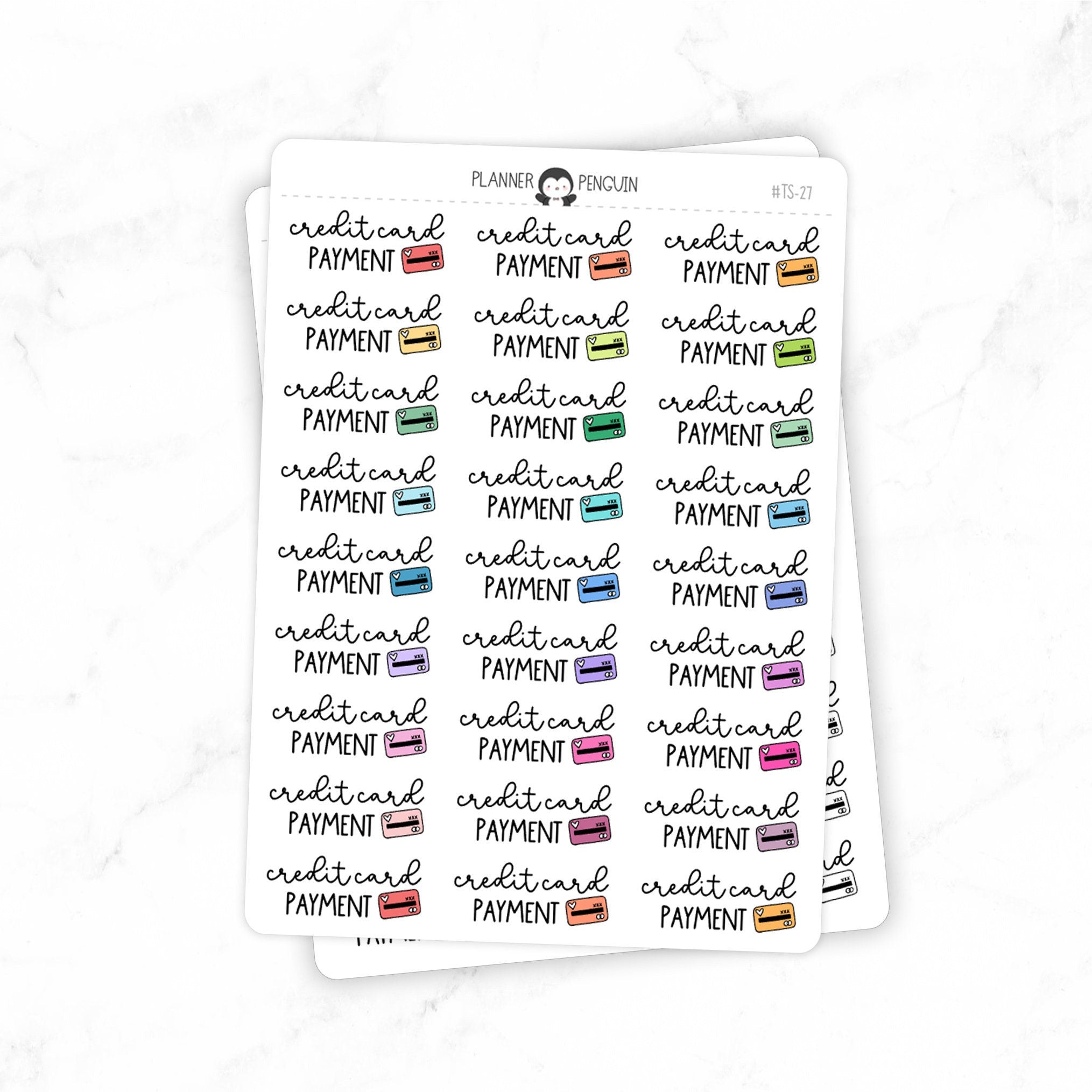 Credit Card Payment - Icon Script Stickers