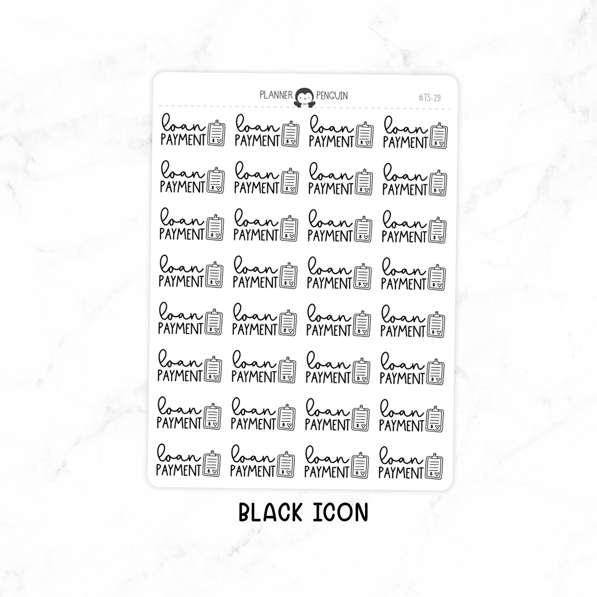 Loan Payment - Icon Script Stickers
