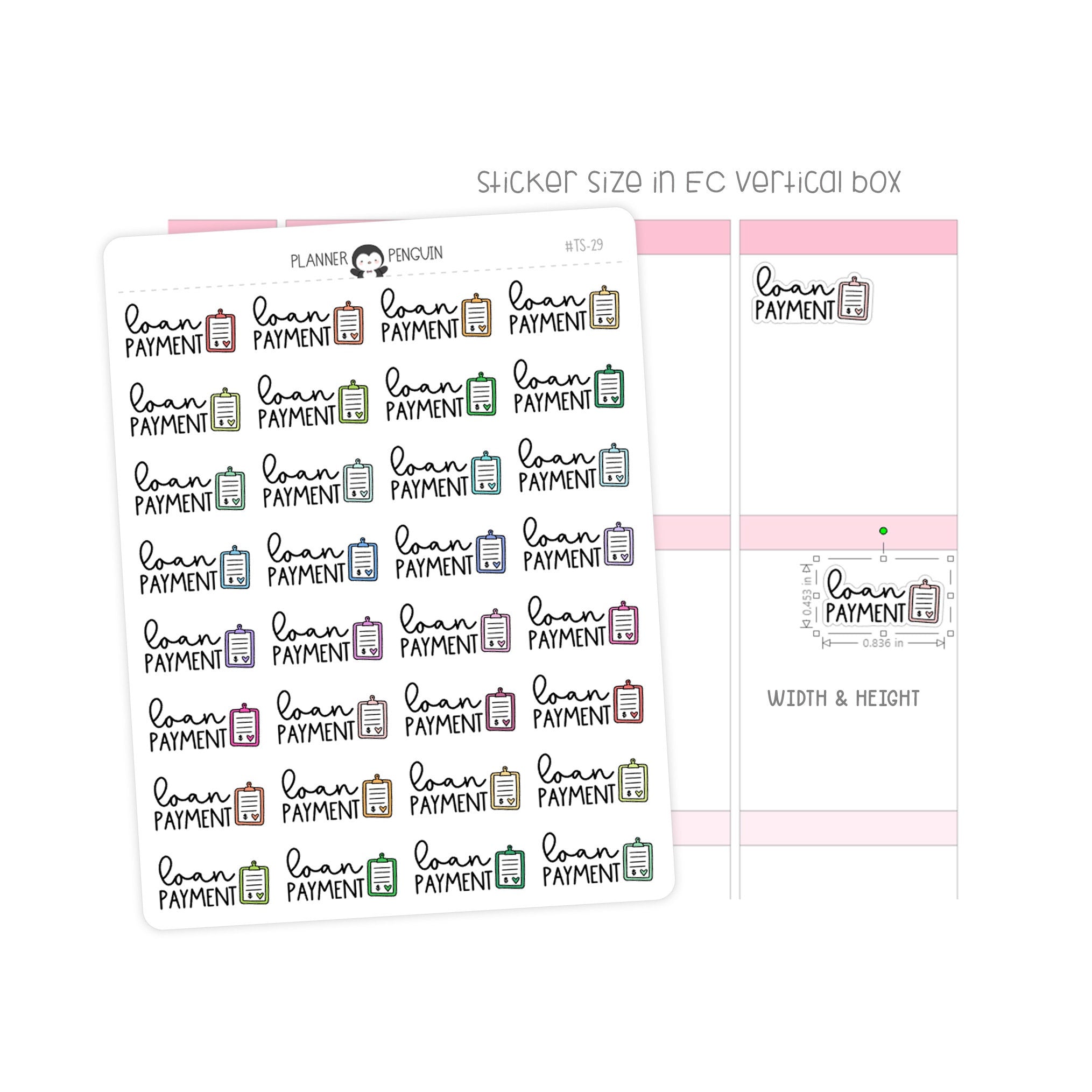 Loan Payment - Icon Script Stickers