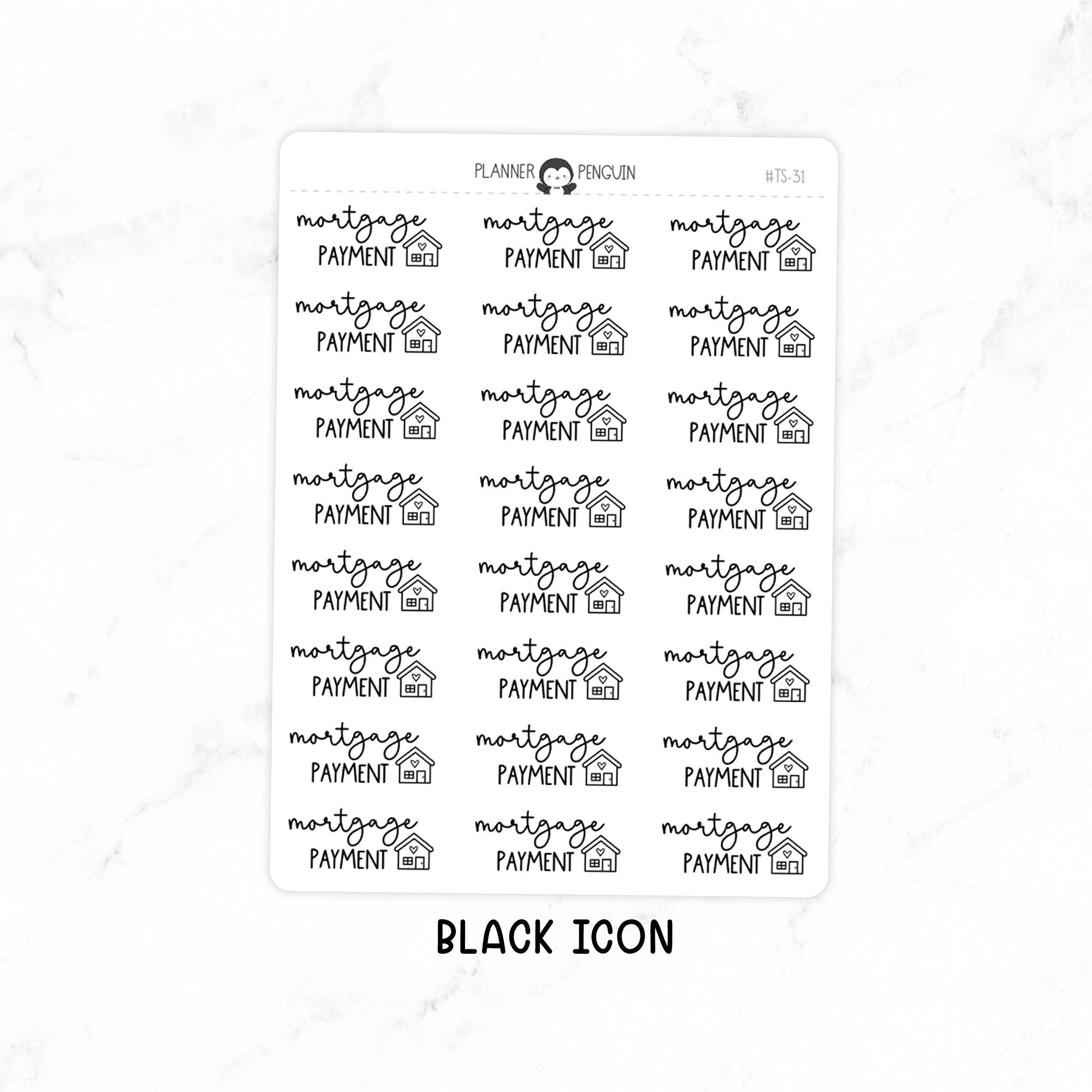 Mortgage Payment - Icon Script Stickers