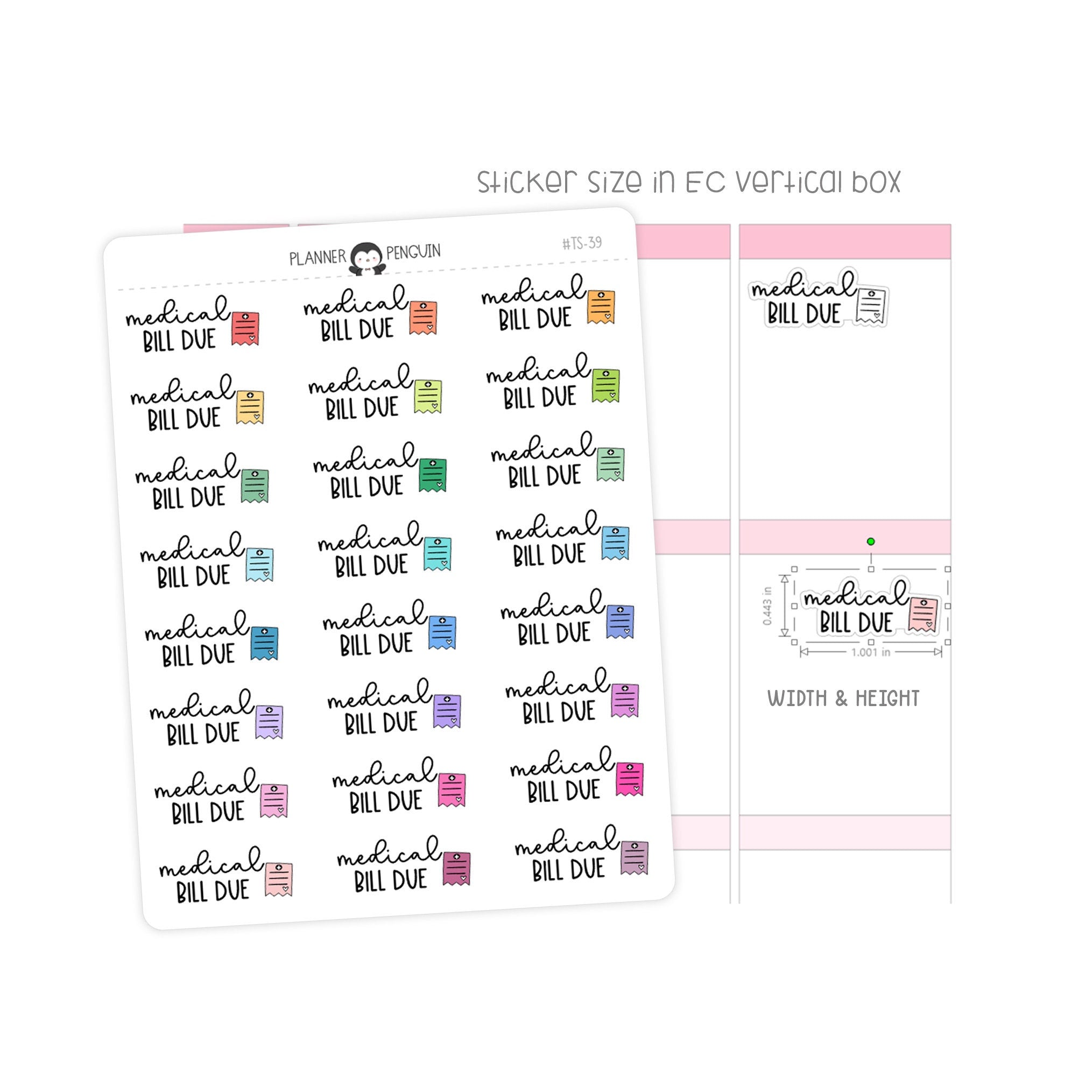 Medical Bill Due - Icon Script Stickers