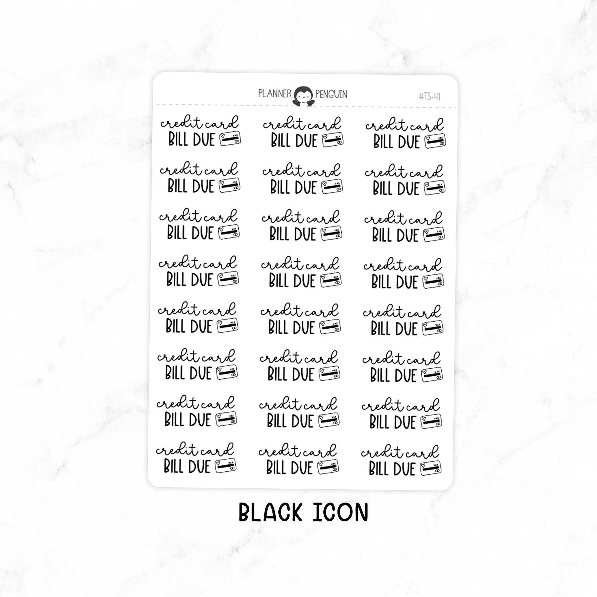 Credit Card Bill Due - Icon Script Stickers