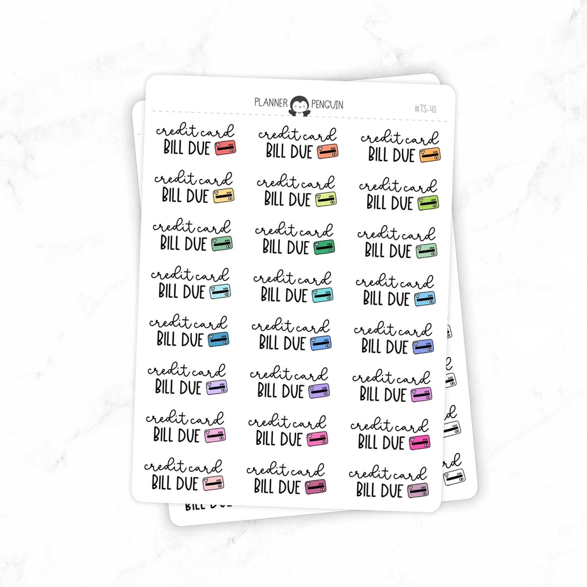 Credit Card Bill Due - Icon Script Stickers