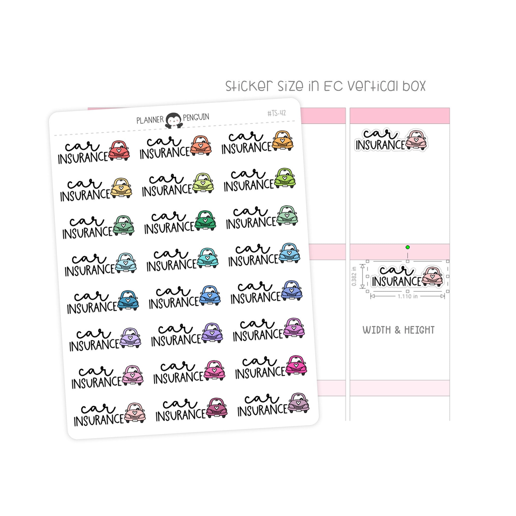 Car Insurance - Icon Script Stickers