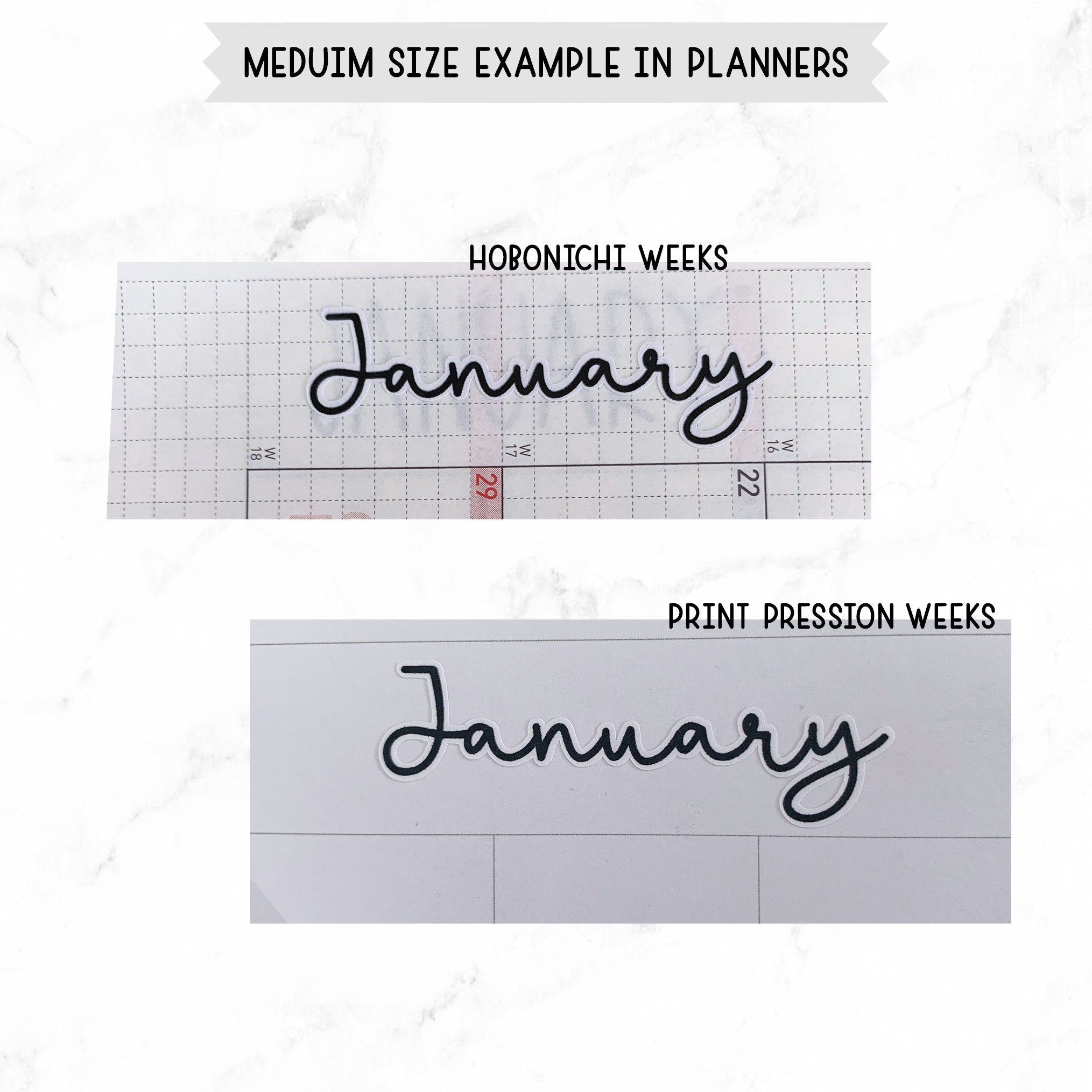 Monthly Script stickers MS-01