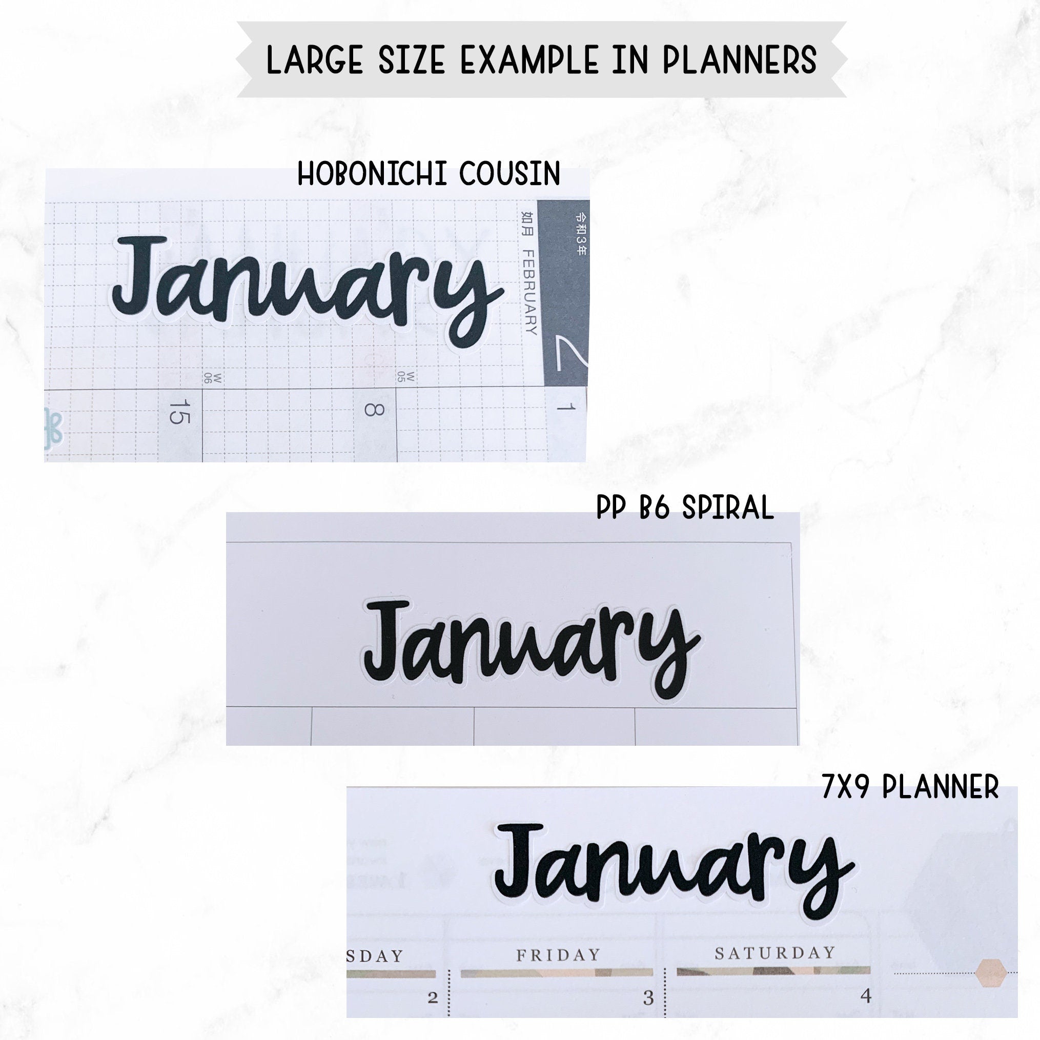 Monthly Script stickers MS-02