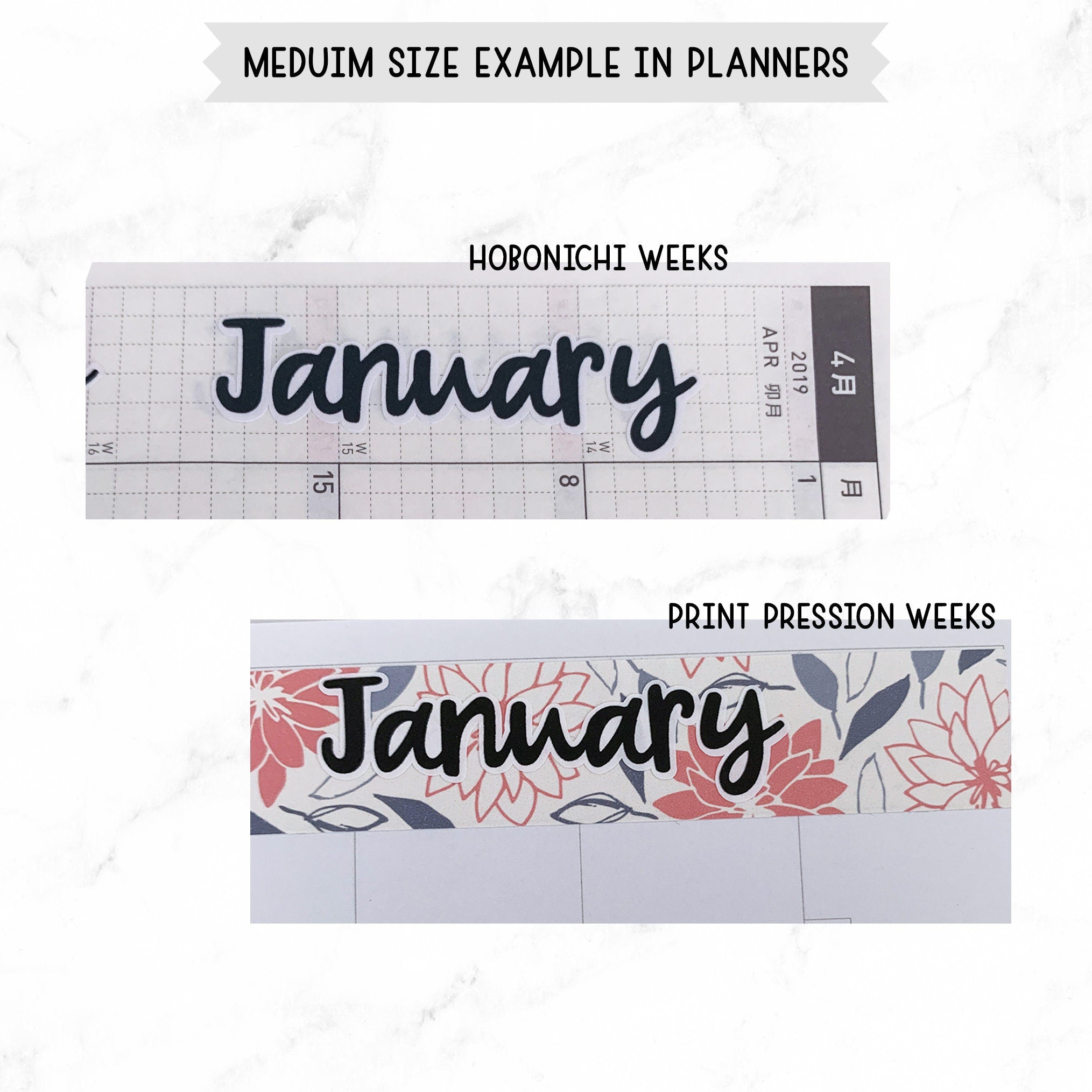 Monthly Script stickers MS-02