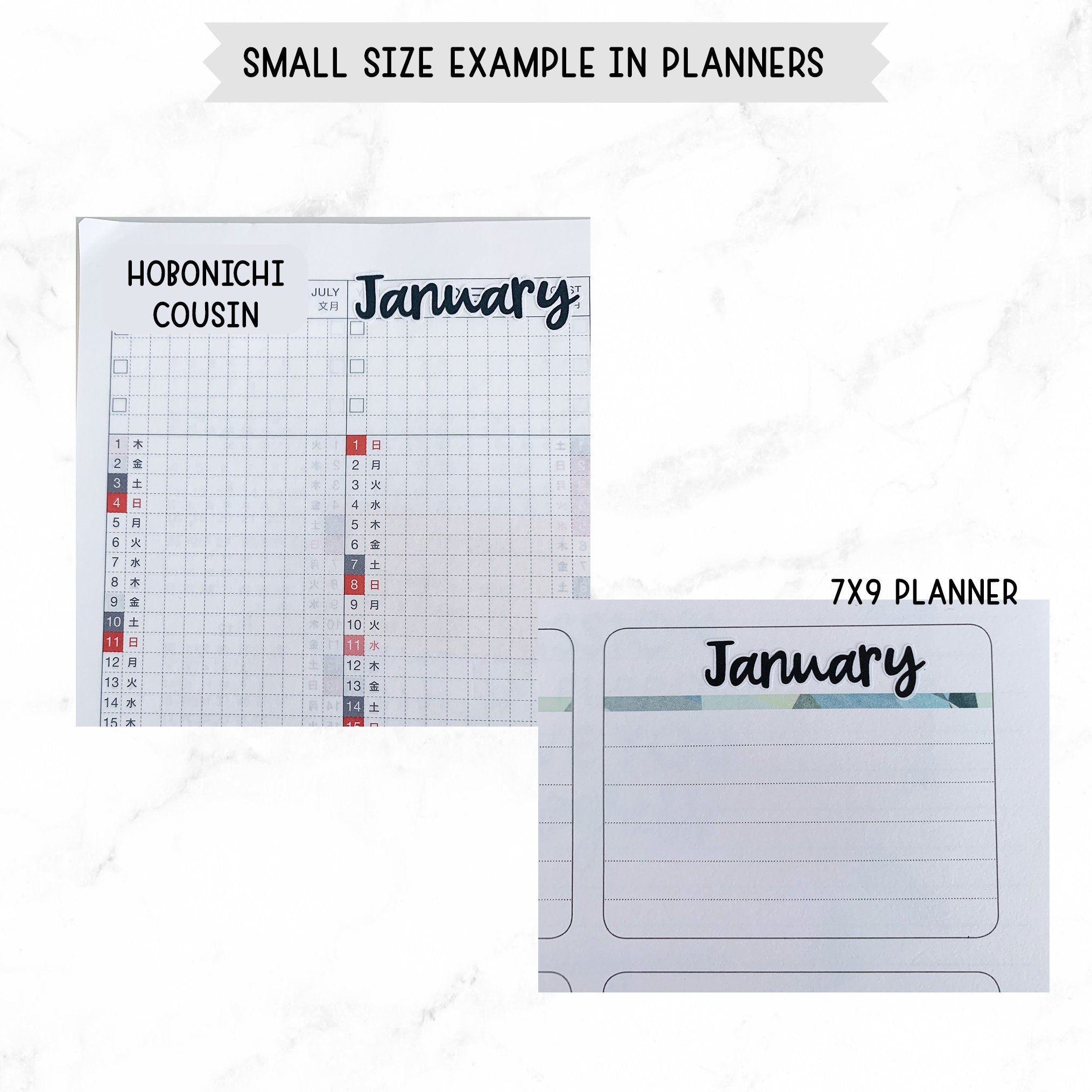 Monthly Script stickers MS-02