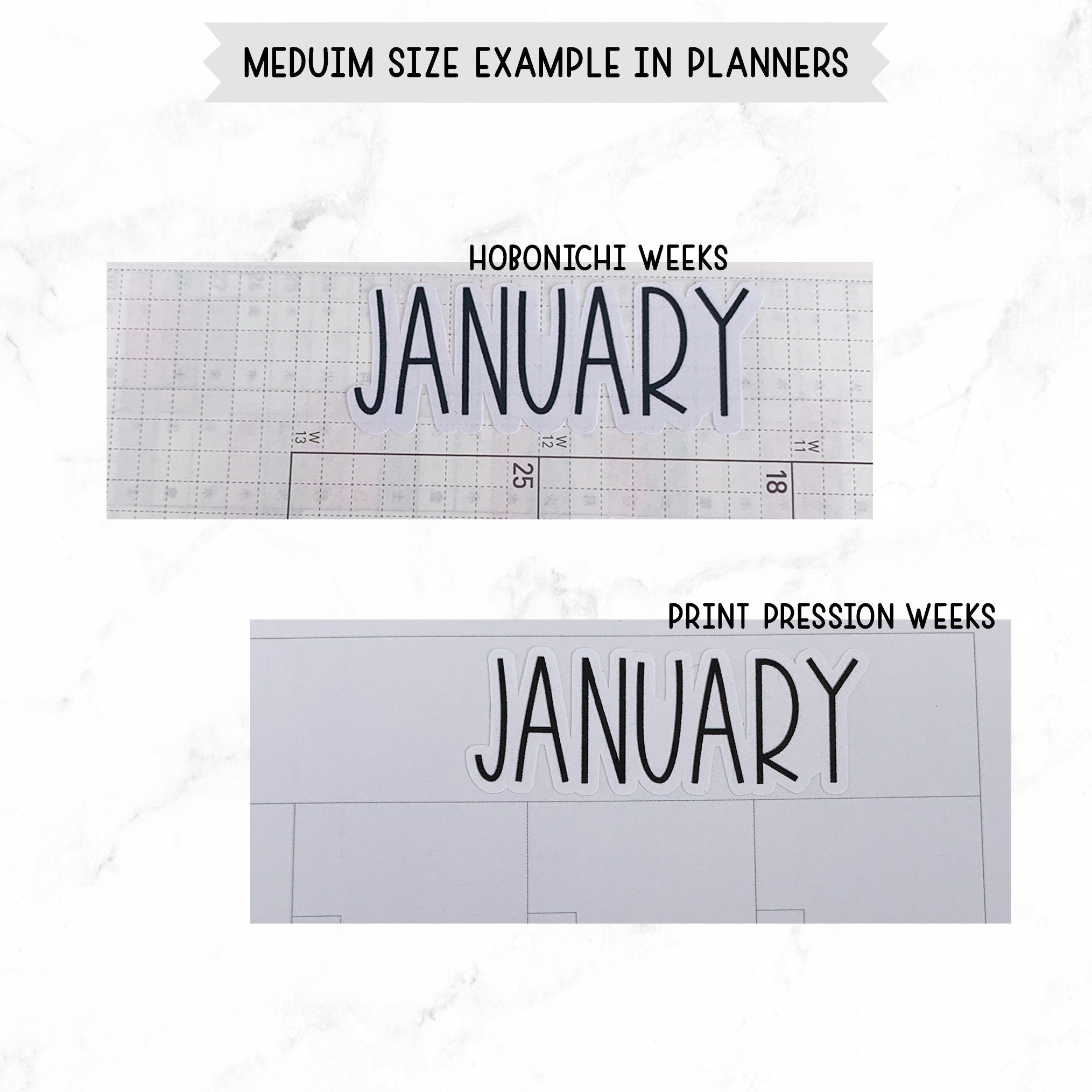 Monthly Script stickers MS-03