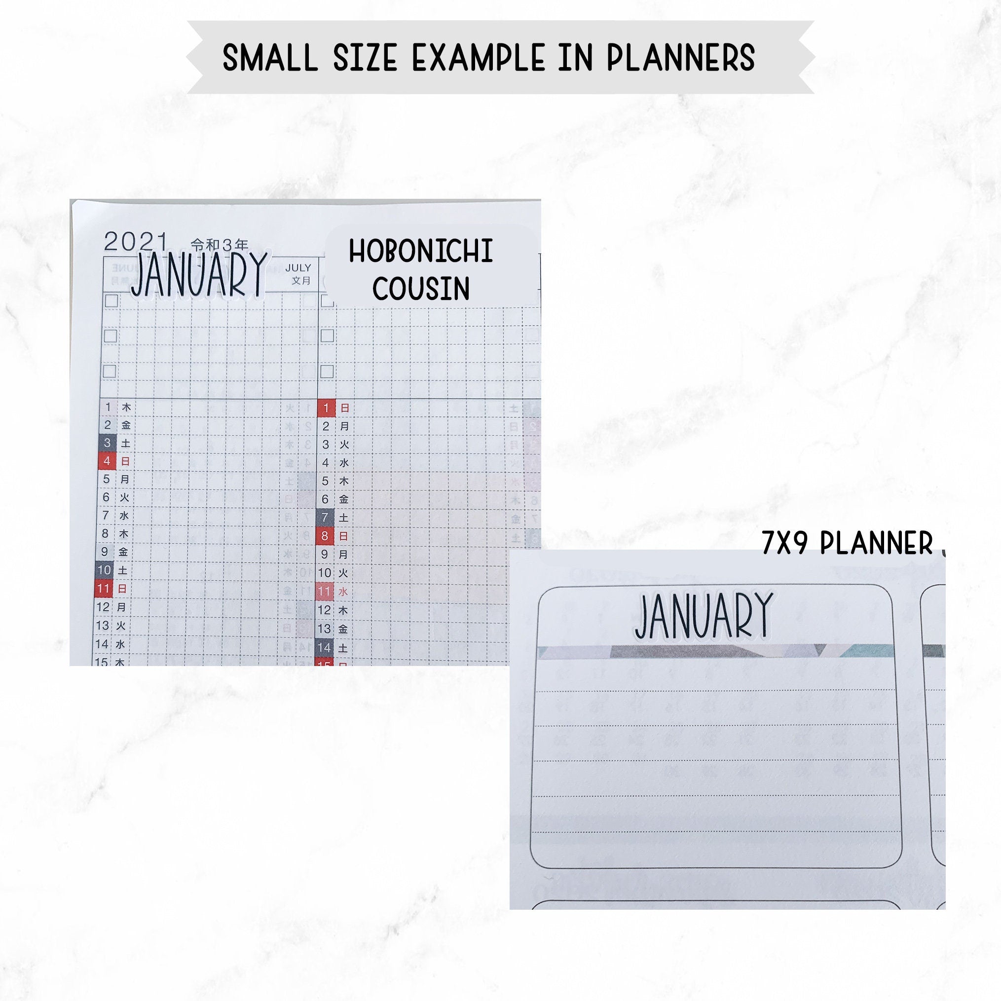 Monthly Script stickers MS-03