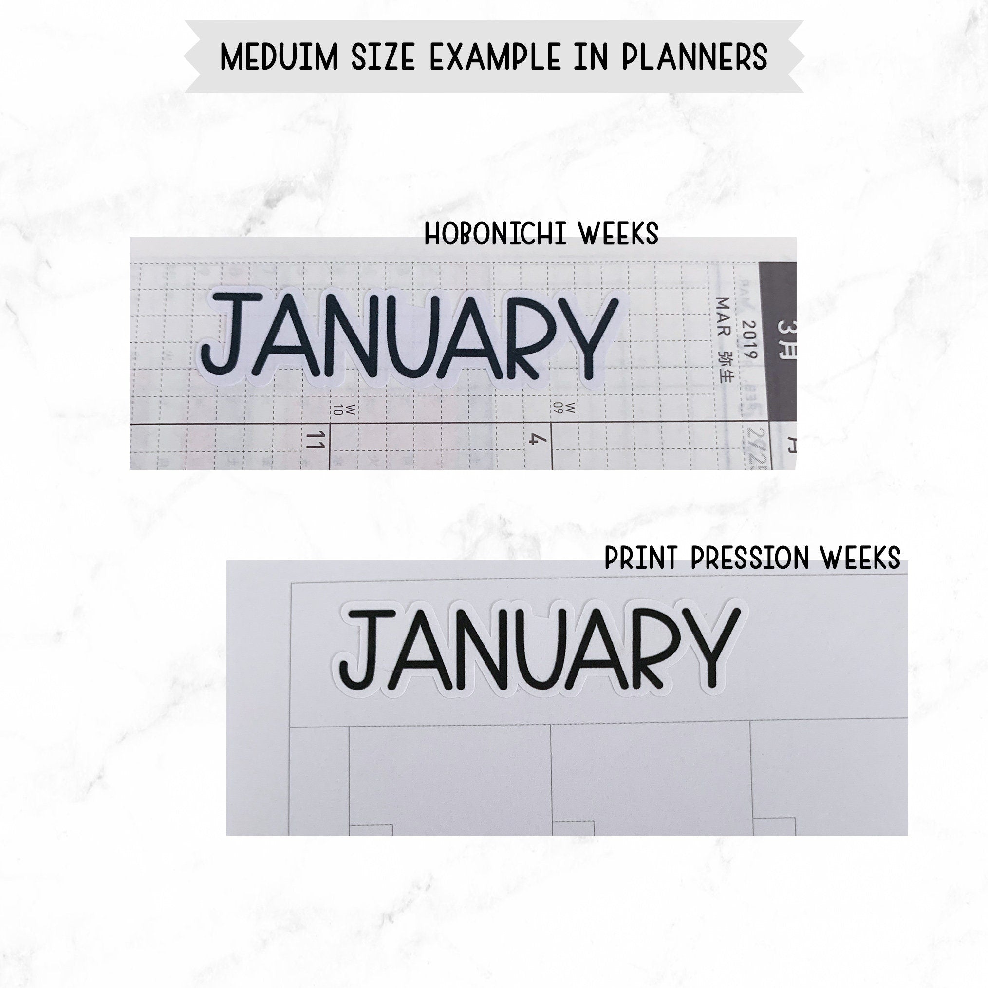 Monthly Script stickers MS-04