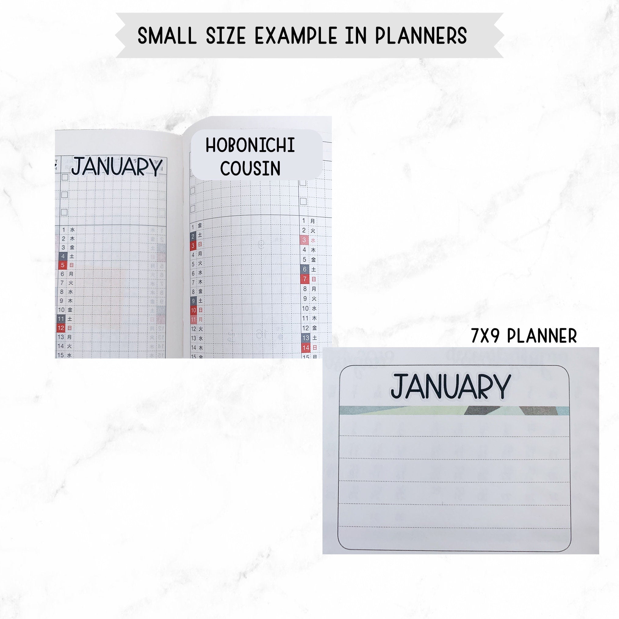 Monthly Script stickers MS-04