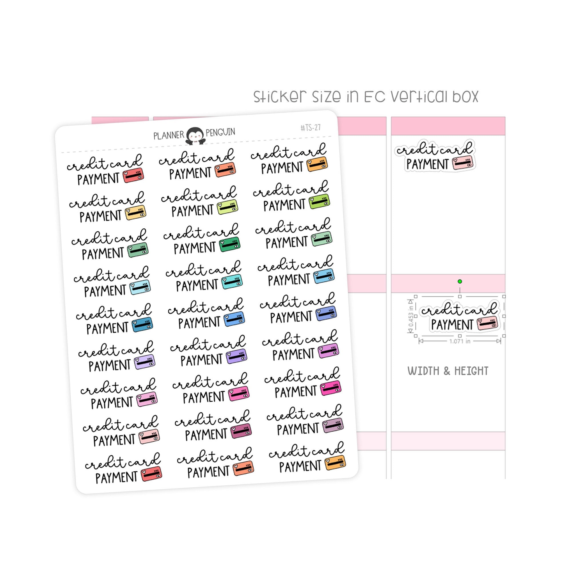 Credit Card Payment - Icon Script Stickers