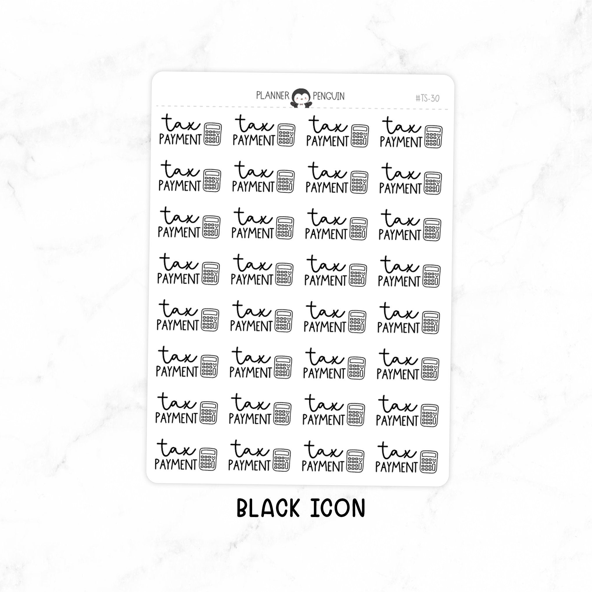 Tax Payment - Icon Script Stickers
