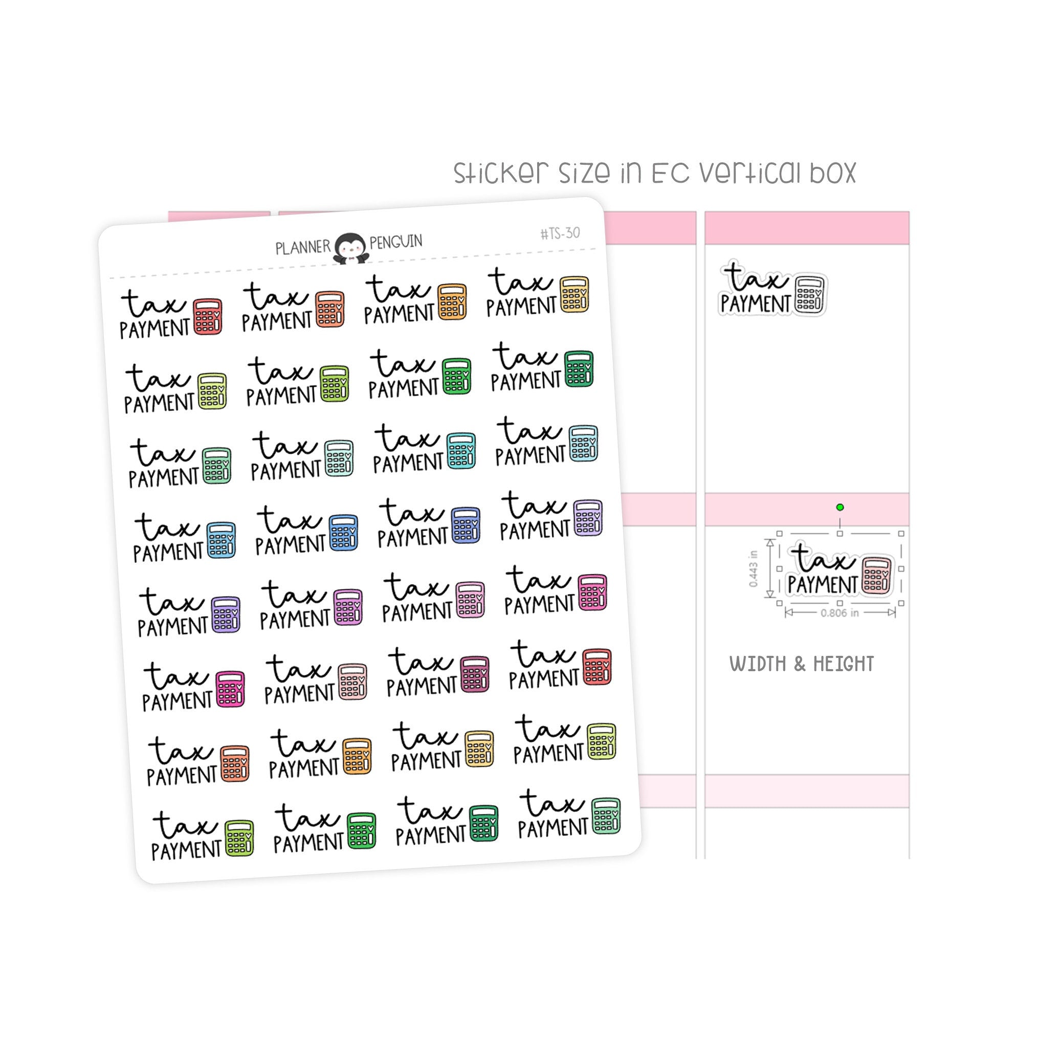 Tax Payment - Icon Script Stickers