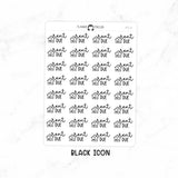 Rent Due - Icon Script Stickers