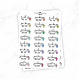 Garbage Bill Due - Icon Script Stickers