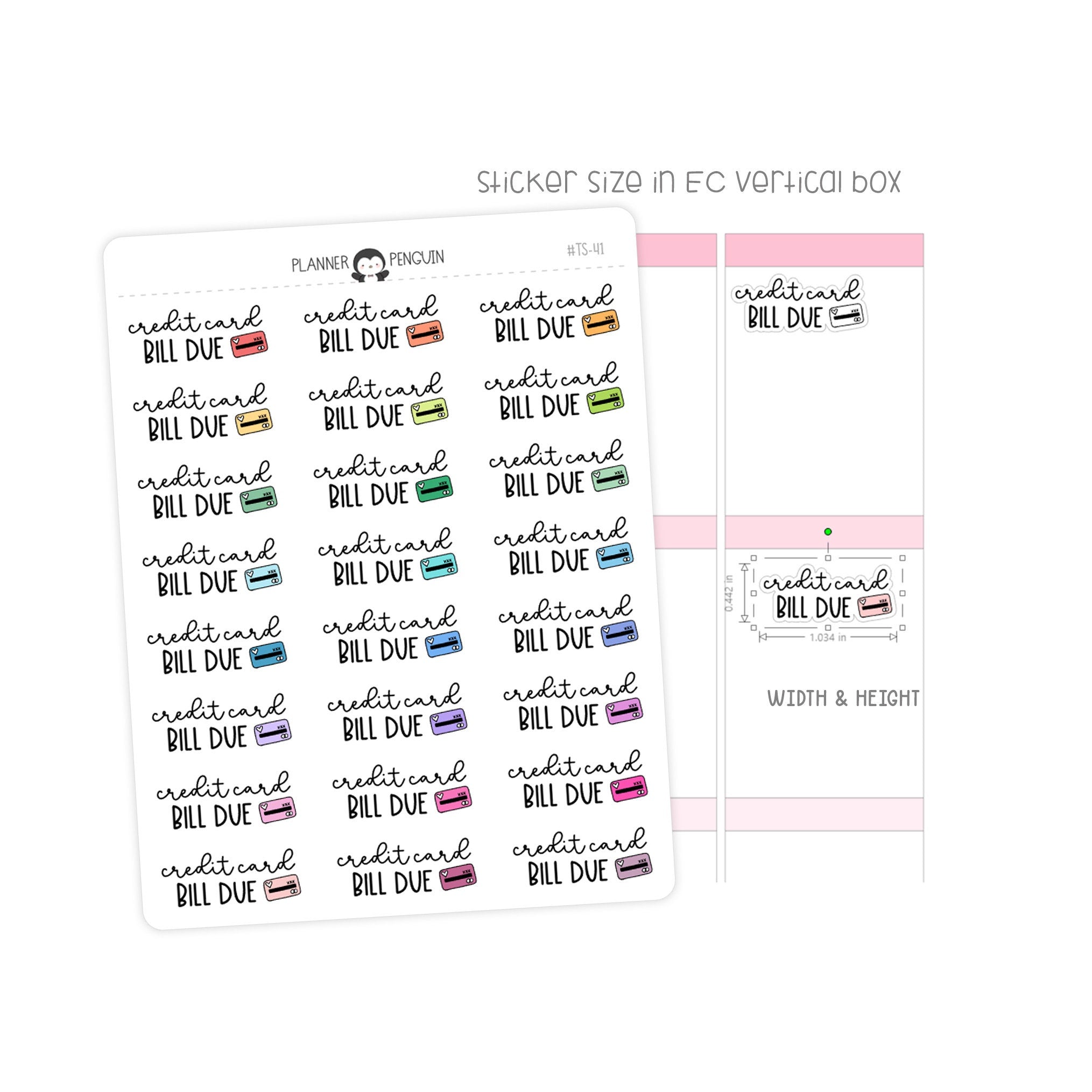 Credit Card Bill Due - Icon Script Stickers