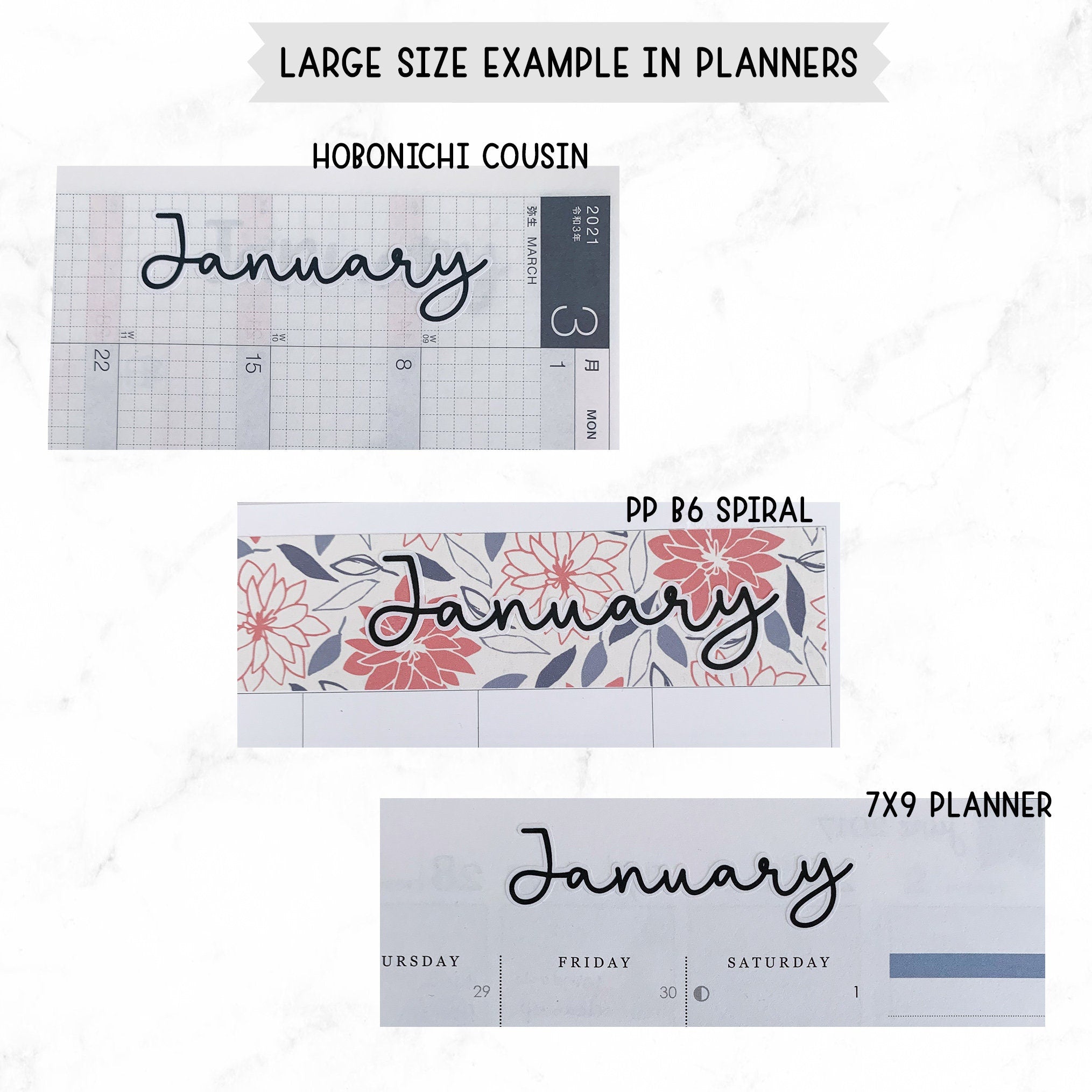 Monthly Script stickers MS-01