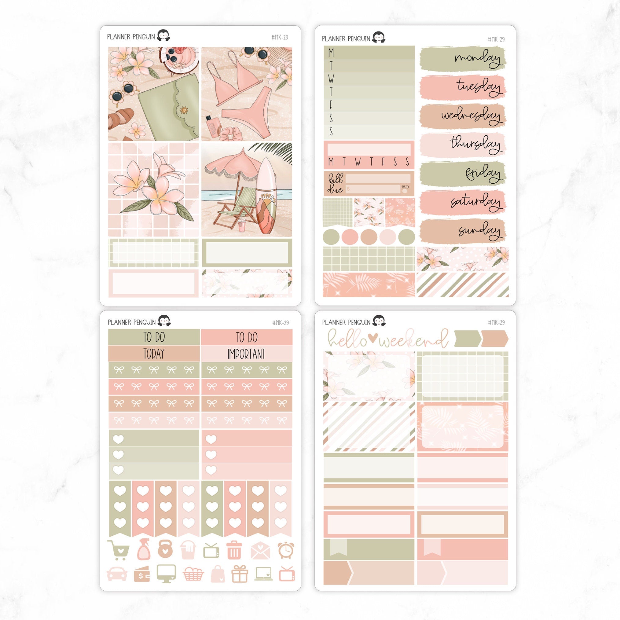 Summer Vibes Mini Weekly B6 Kit