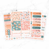 Peach Floral Mini Weekly B6 Kit