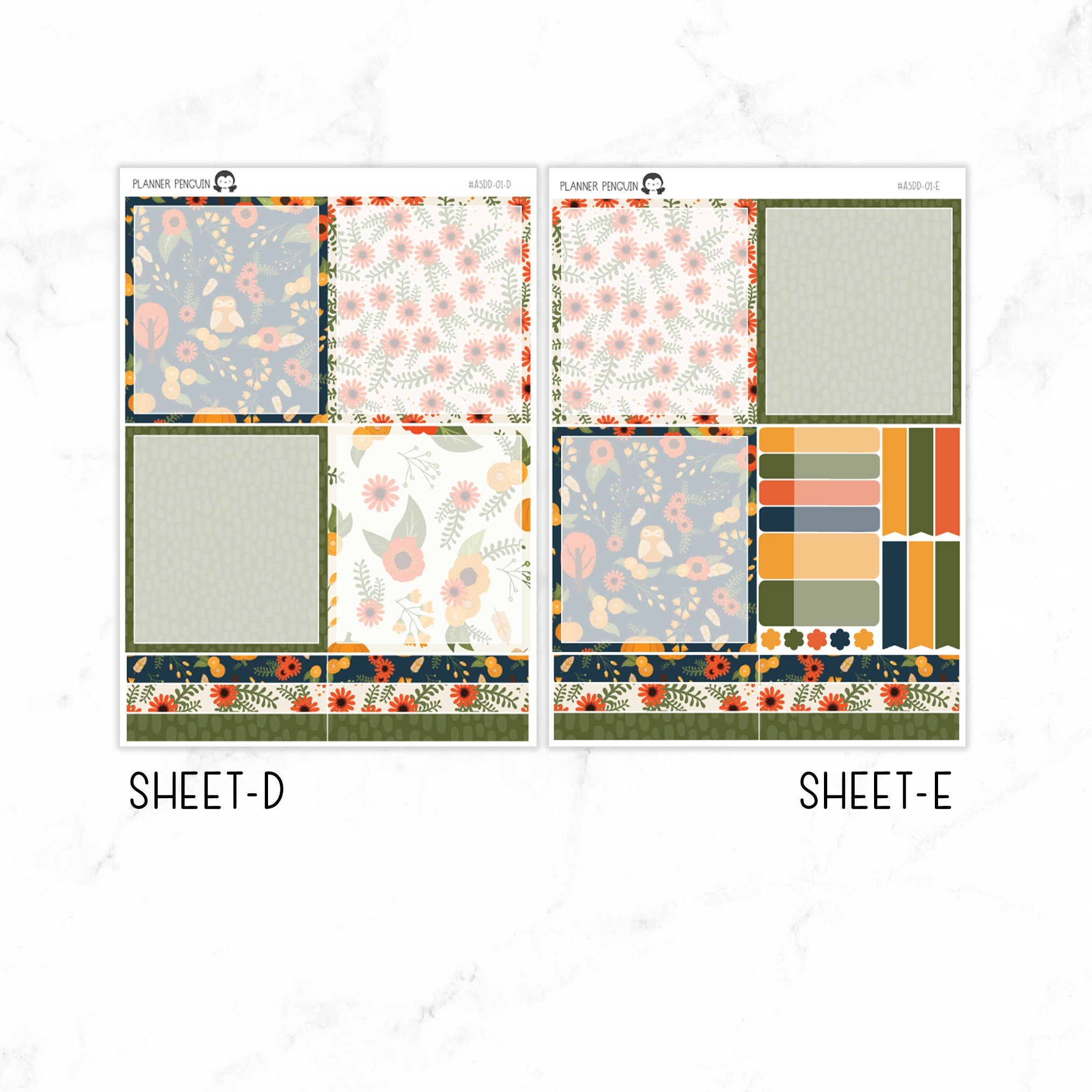 Foxy Fall A5 Daily Duo Sticker Kit