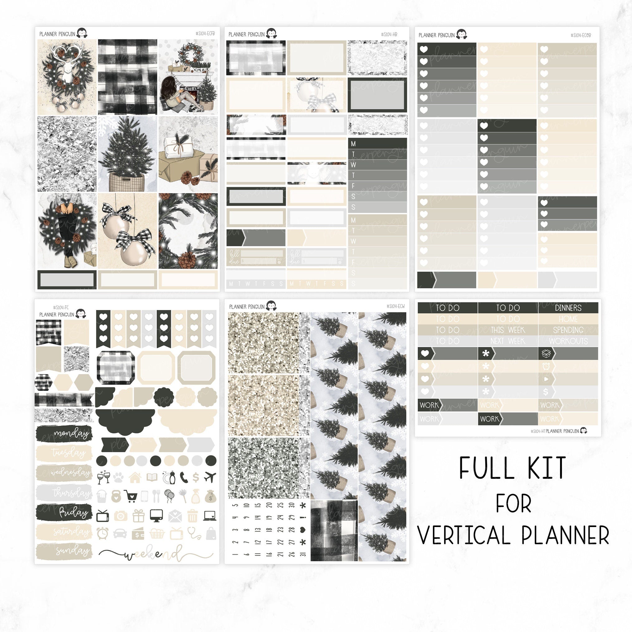 Plaid Christmas Weekly Kit
