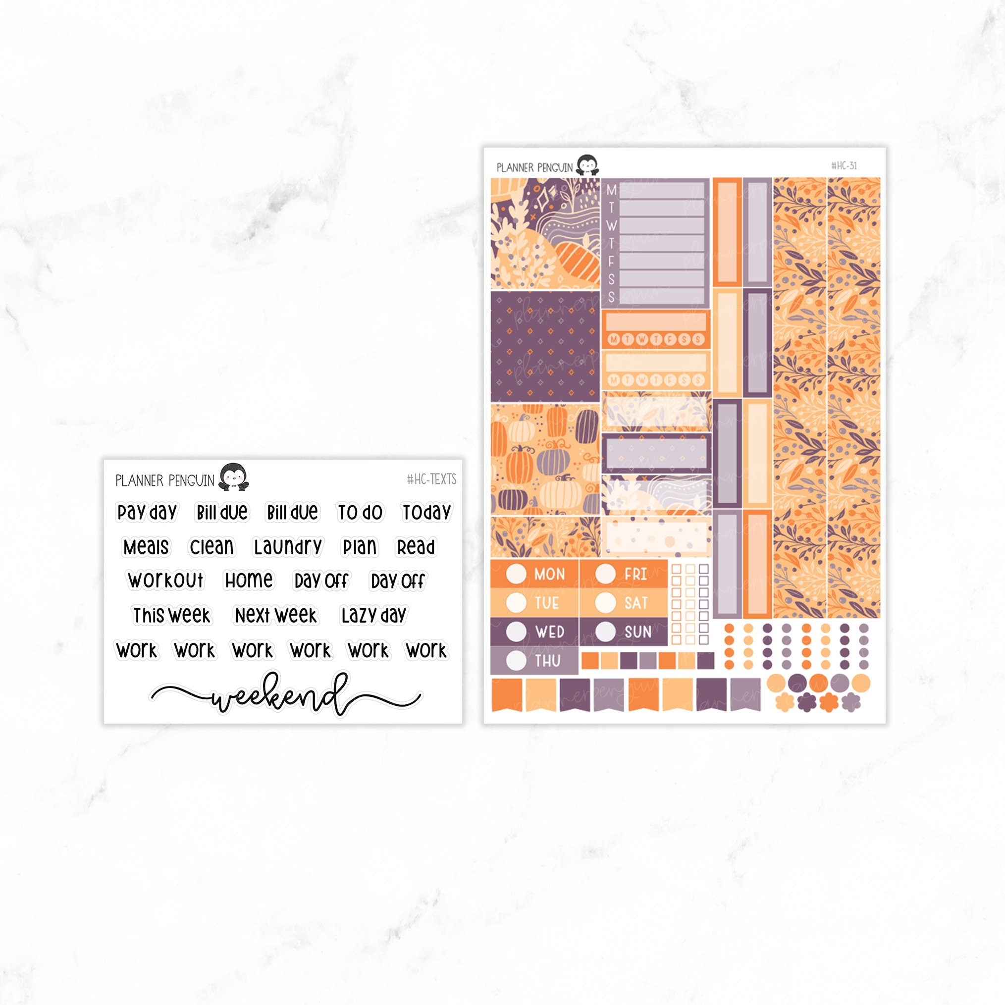 Mystic Autumn Hobonichi Cousin A5 Weekly Sticker Kit// #HC-31