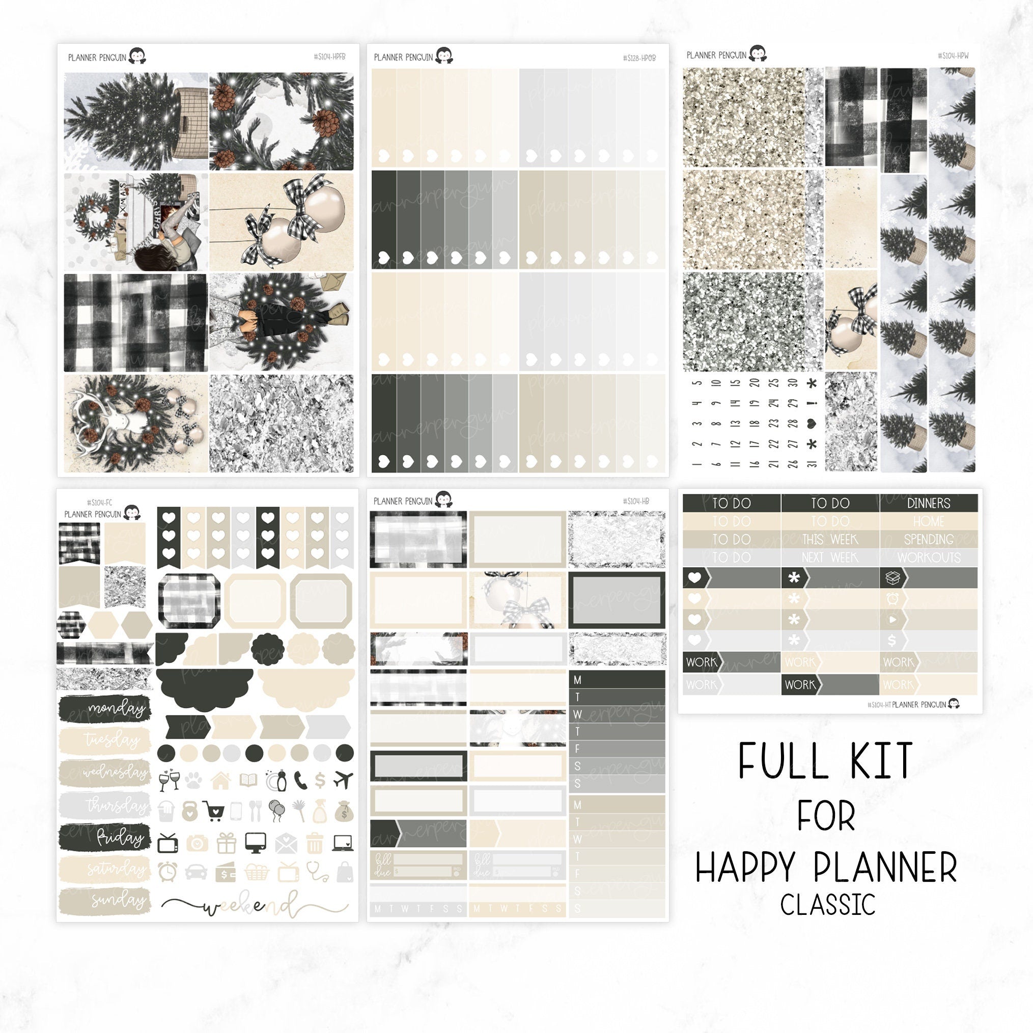 Plaid Christmas Weekly Kit