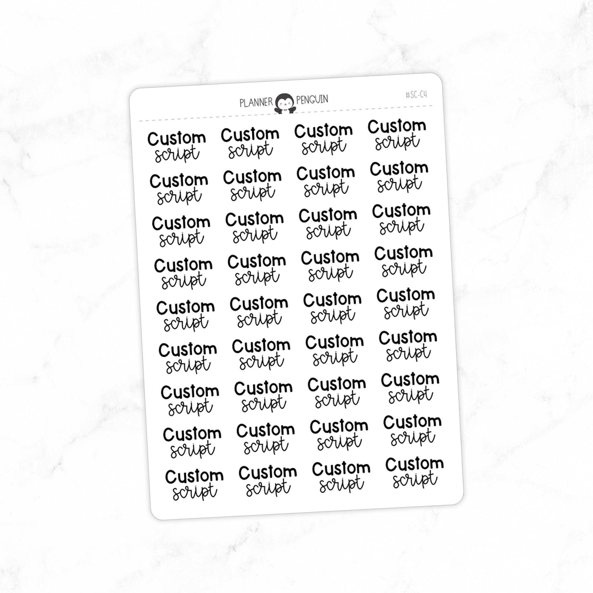 CUSTOM SCRIPT - Script Stickers SC-C4