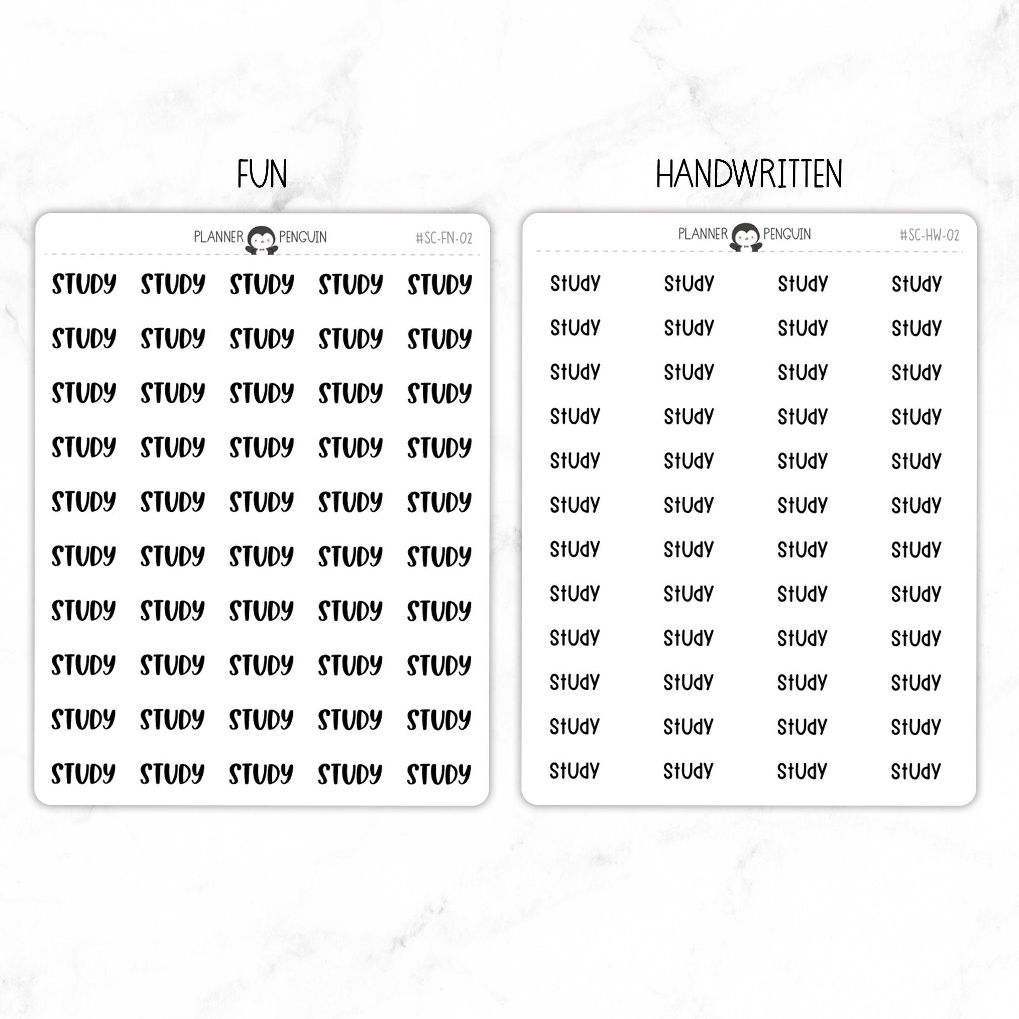 Study Script Stickers