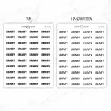 Laundry Script Stickers