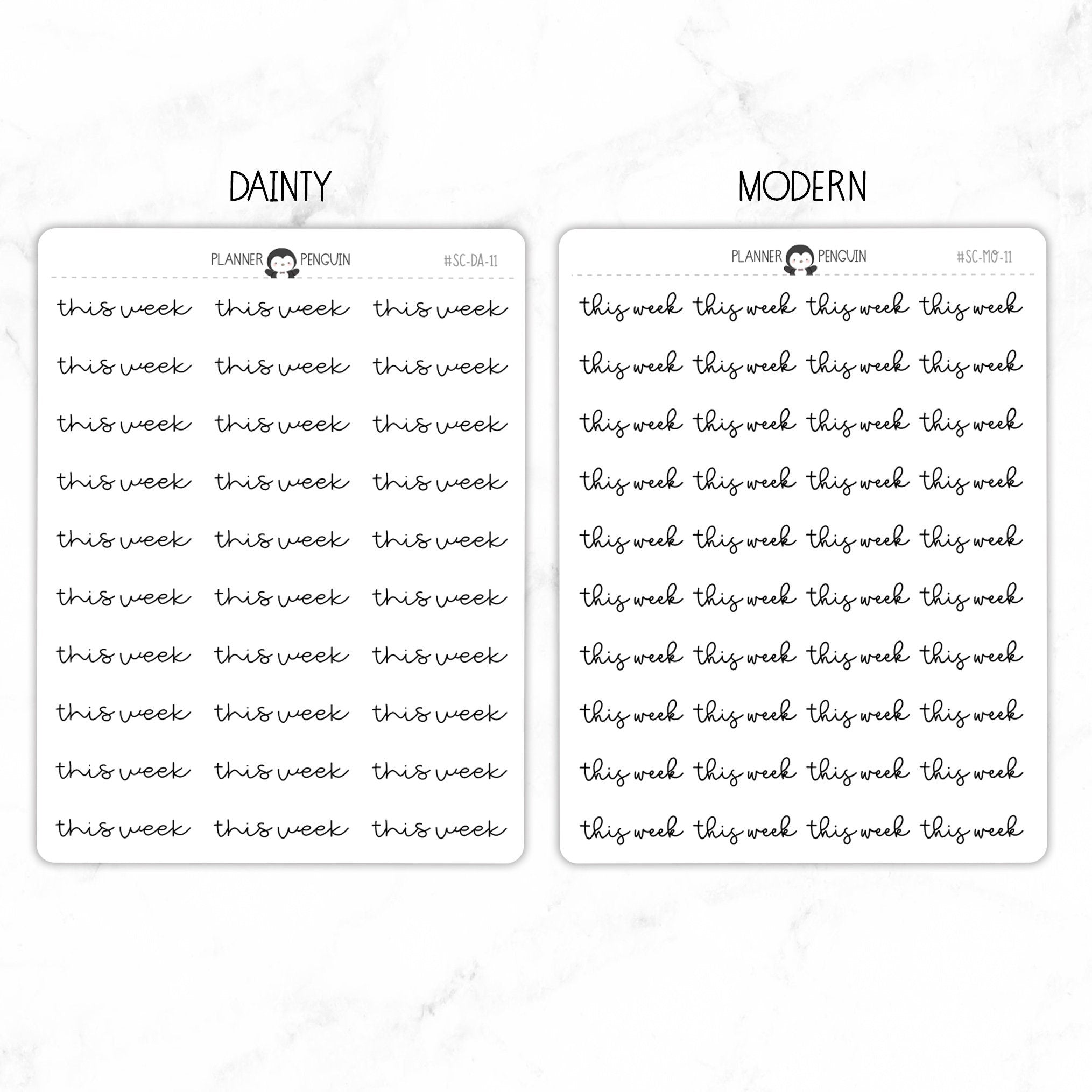 This WeekScript Stickers