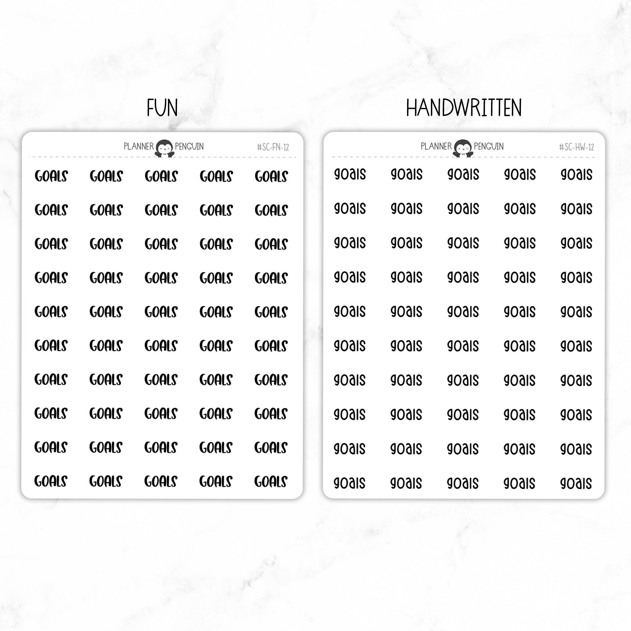 Goals Script Stickers