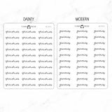 Groceries Script Stickers