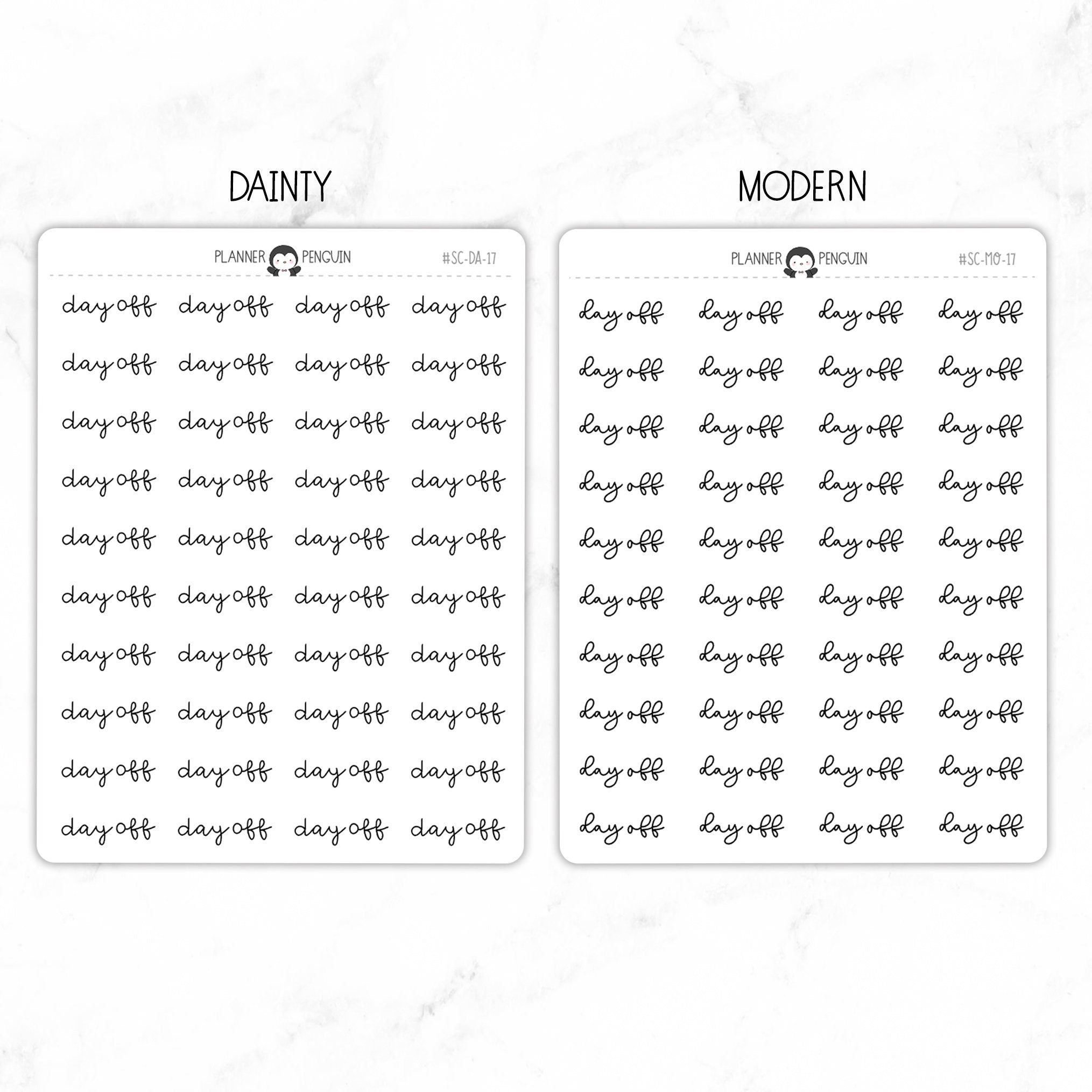 Day Off Script Stickers
