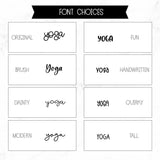 Yoga Script Stickers