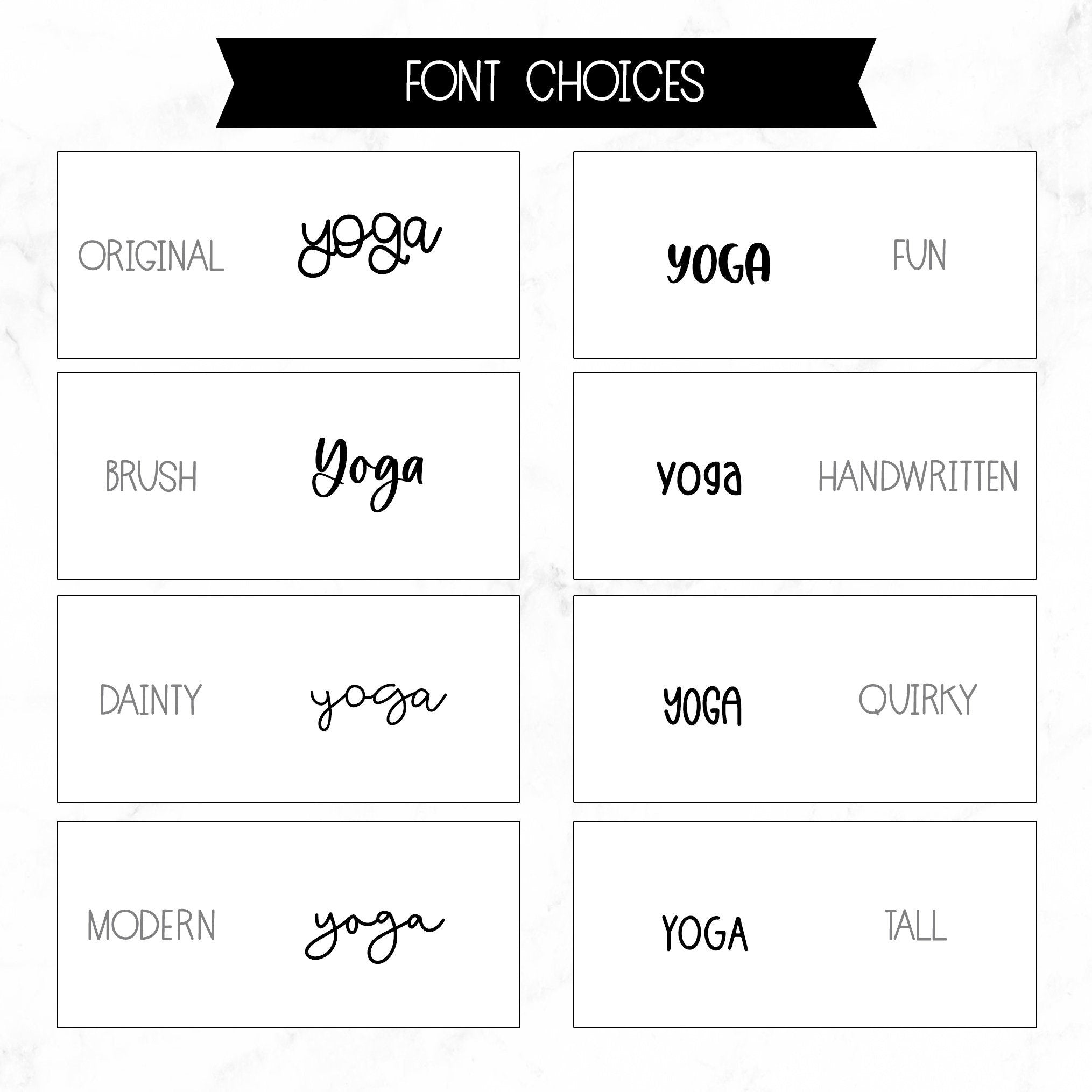 Yoga Script Stickers