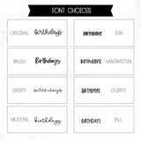 Birthdays Script Stickers