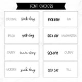 Sick Day Script Stickers
