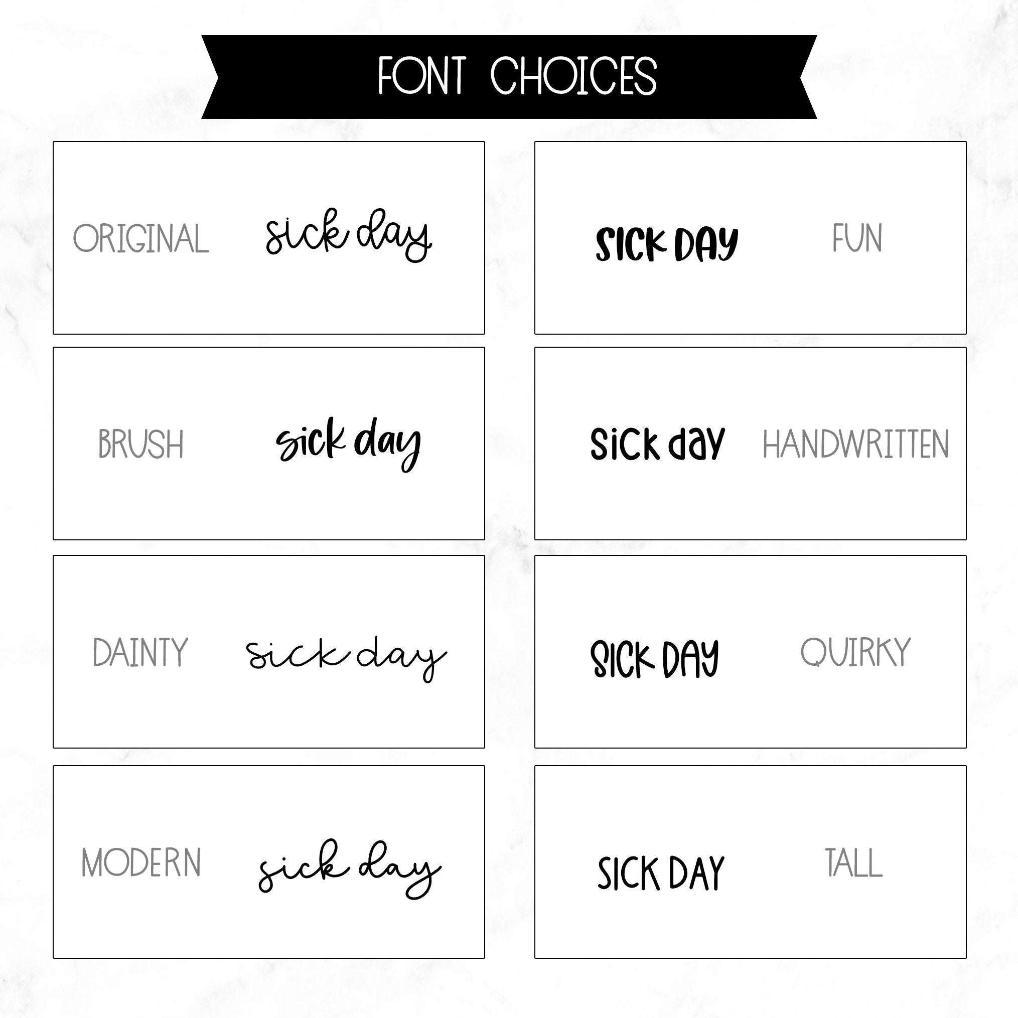 Sick Day Script Stickers