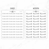 This Month Script Stickers