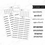 Appointment Script Stickers