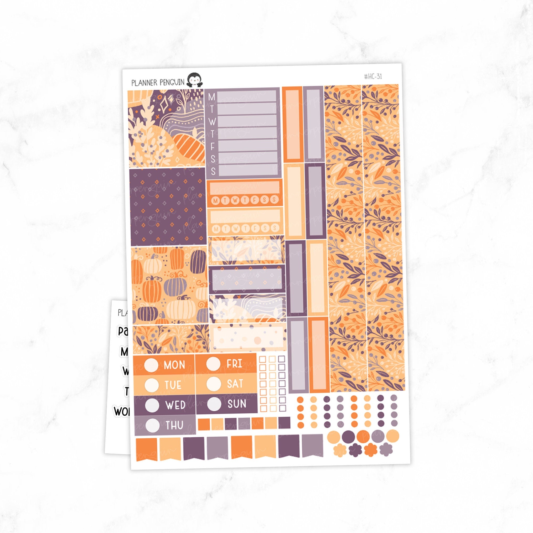 Mystic Autumn Hobonichi Cousin A5 Weekly Sticker Kit// #HC-31