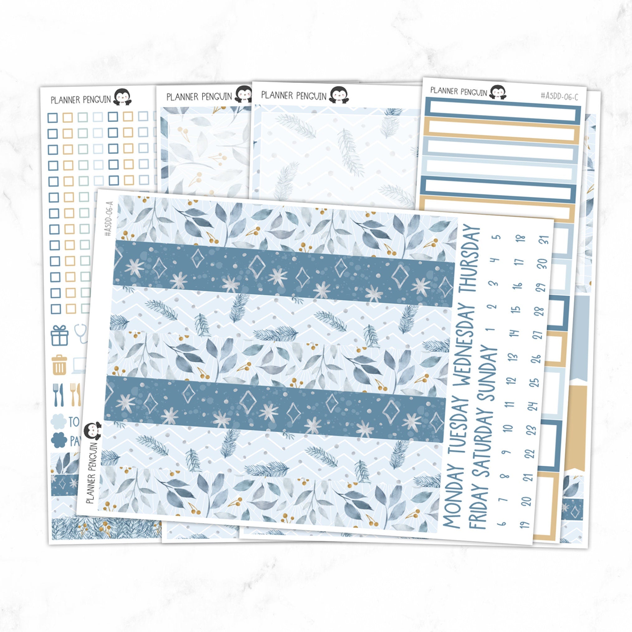 Winter Breeze A5 Daily Duo Sticker Kit