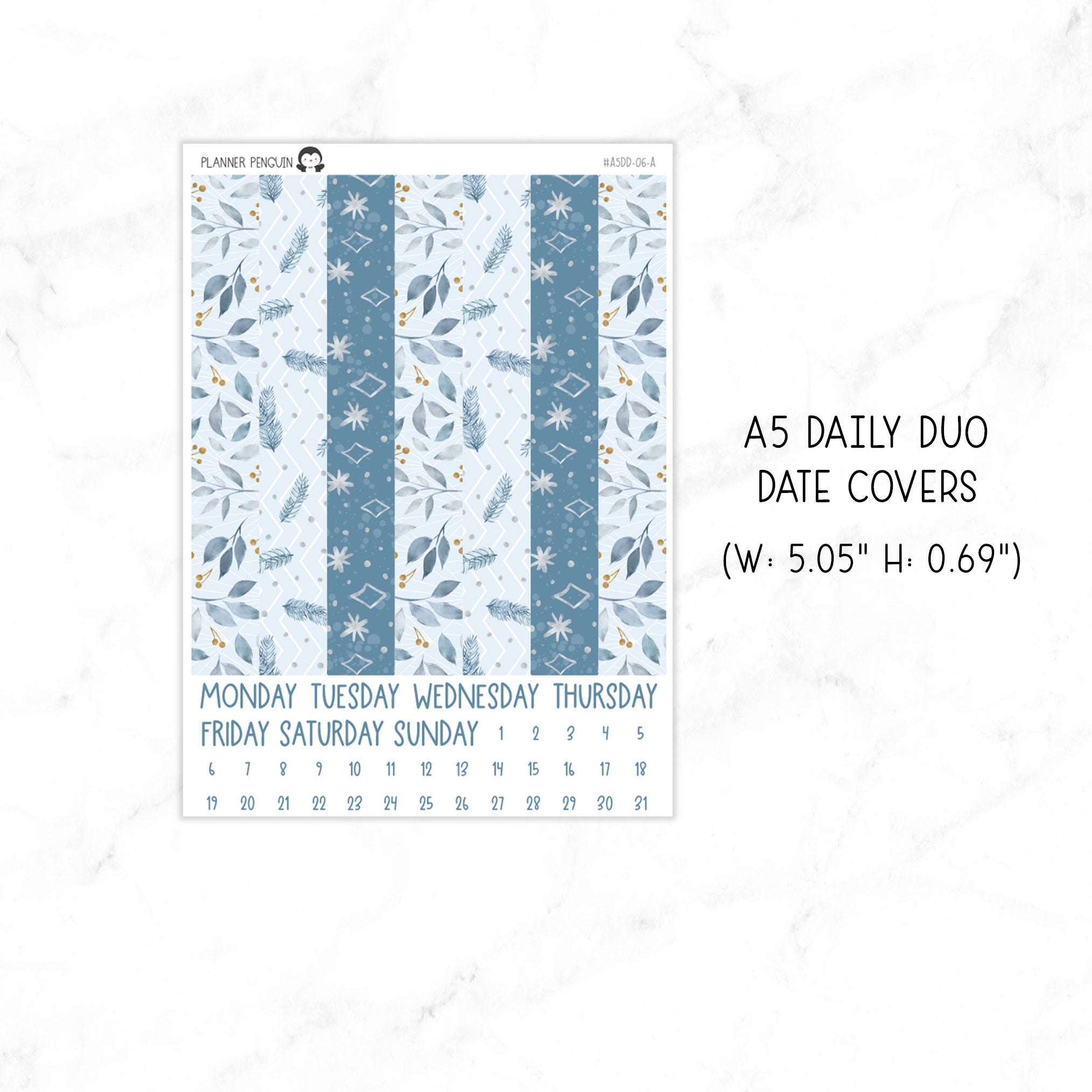 Winter Breeze A5 Daily Duo Sticker Kit